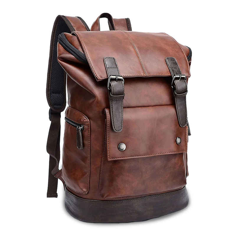 Fur Jaden 21 L Vegan Leather Stylish Weekender 15.6 inch Laptop Backpack