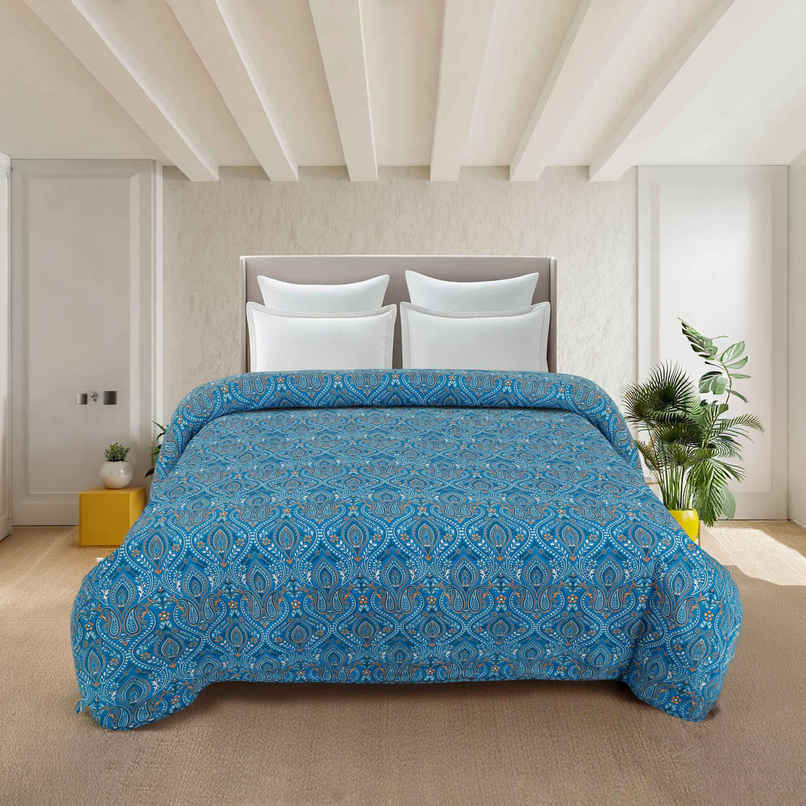 STATUS Micro Dohar Double Bed | Cultural Blue - 200 x 220 cm