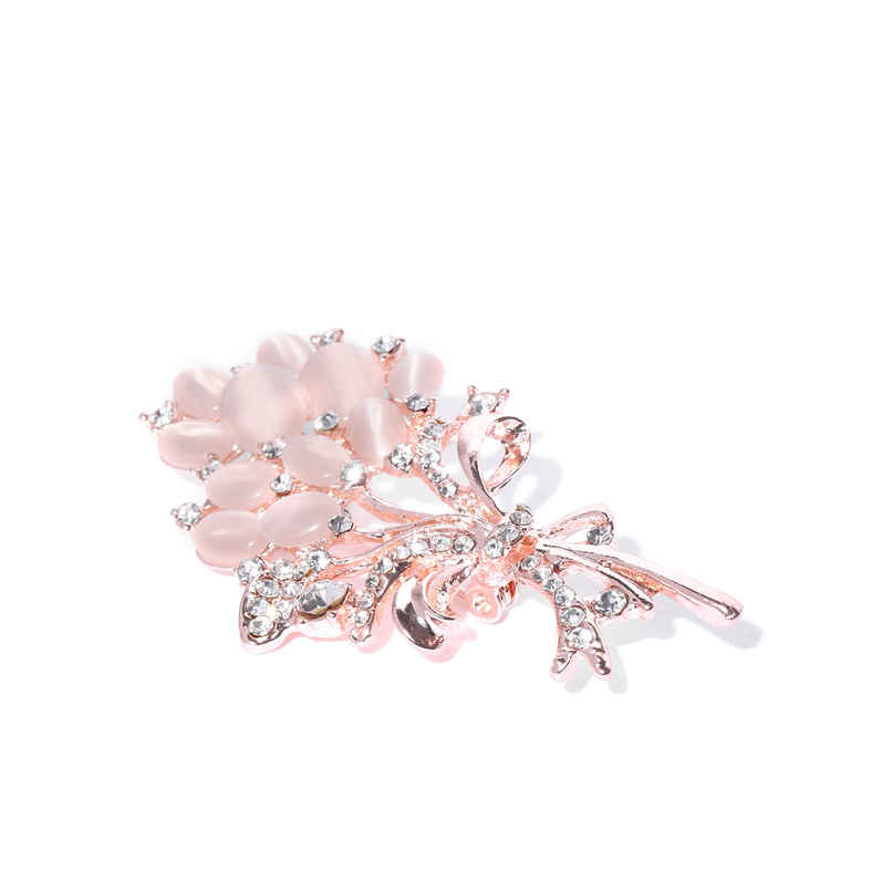 Youbella Latest Stylish Crystal Unisex Floral Shape Brooch For Women/Girls/Men(Yb - Brooch - 93)