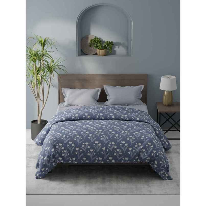 KOPA Super Soft Microfiber Comforter For All Weather | Coolmax Cotton Feel Floral | Navy KOPA Super Soft Microfiber Comforter For All Weather | Coolmax Cotton Feel Floral | Navy