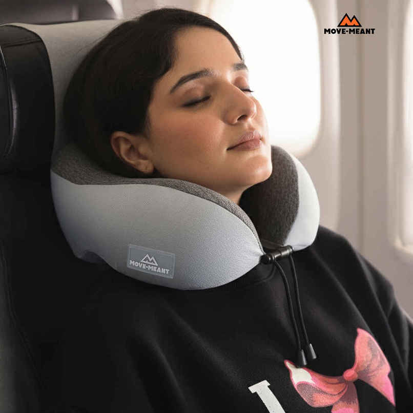 Move-Meant DreamRest Memory Foam Neck Pillow for Travel, Soft Support, Navy Move-Meant DreamRest Memory Foam Neck Pillow for Travel, Soft Support, Navy