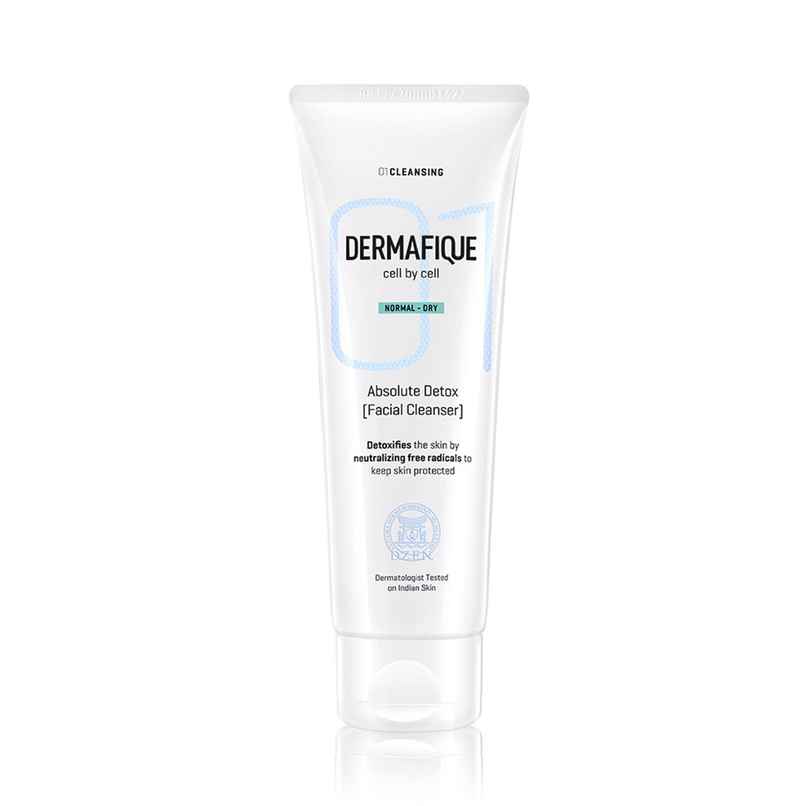 Dermafique Absolute Detox Facial Cleanser 100ml, with Bio-Active Cellulose Beads