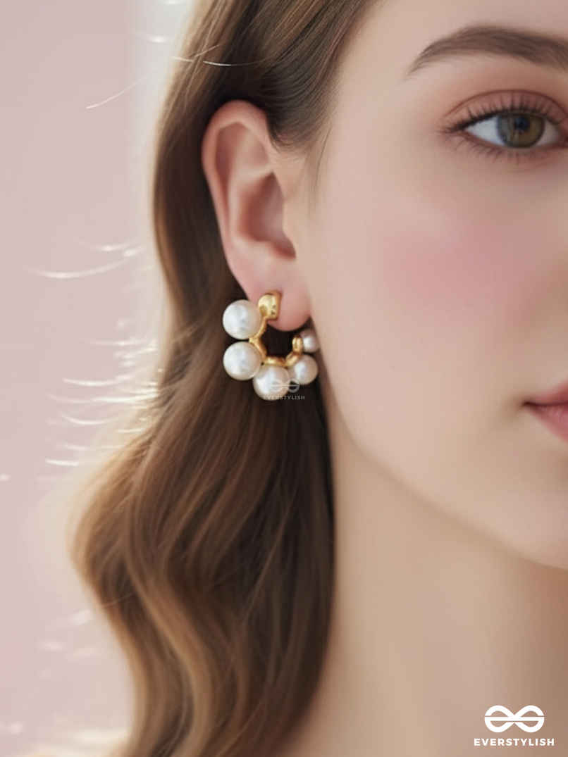 Everstylish Plush Desires-Golden Circular Earrings With Studded Pearls|JEW1107923
