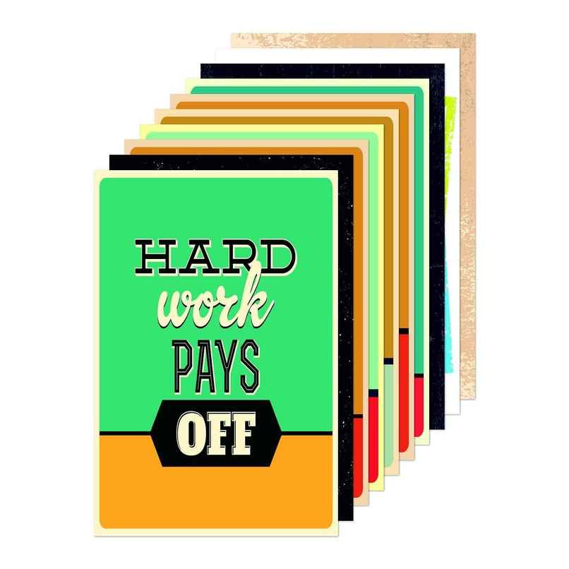 Paper Plane Design Wall Posters For Office Decor | Set of 10 | Size | 12 Inch x 18 Inch | D55