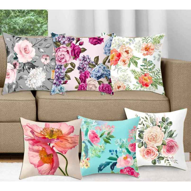 Status Printed Cushion Cover Set of 2 | 16 x 16 in | Design May Vary | Assorted