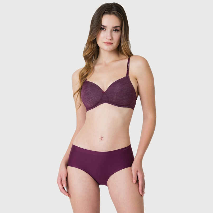 Van Heusen Women Wine No Visible Panty Line Easy Stain Release Gusset Hipster Panty - S/M