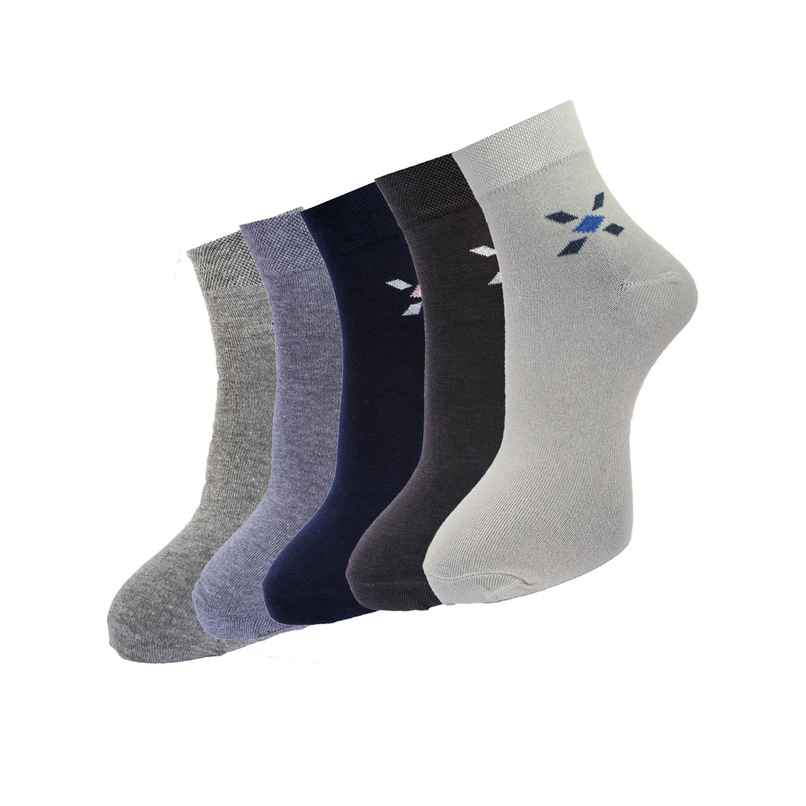 Dollar Men's Solid Cotton Blend Ankle Length Socks | Assorted - Free Size