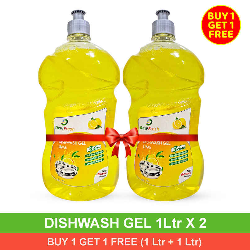 Dew Fresh Lime Dishwash Gel Liquid