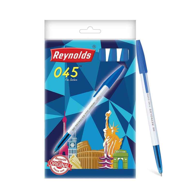 Reynolds 045 Ball Pen Set (10 Blue Pens)