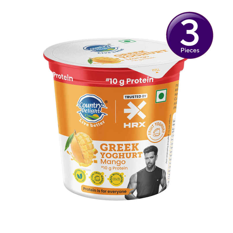 Country Delight 10g Protein Greek Yoghurt | Mango Combo 