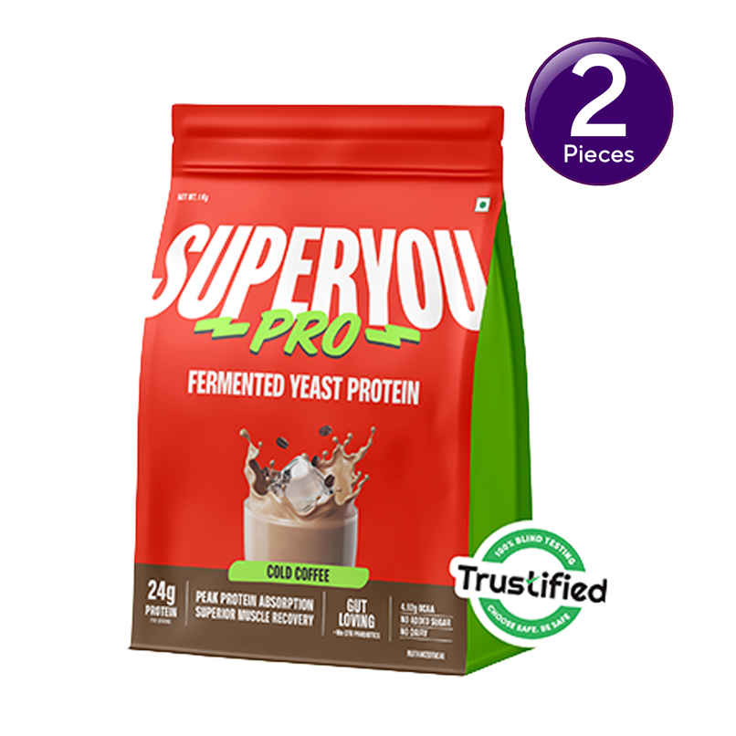 SuperYou Pro Fermented Yeast Protein- Coffee | 24g Protein Per Scoop Combo  