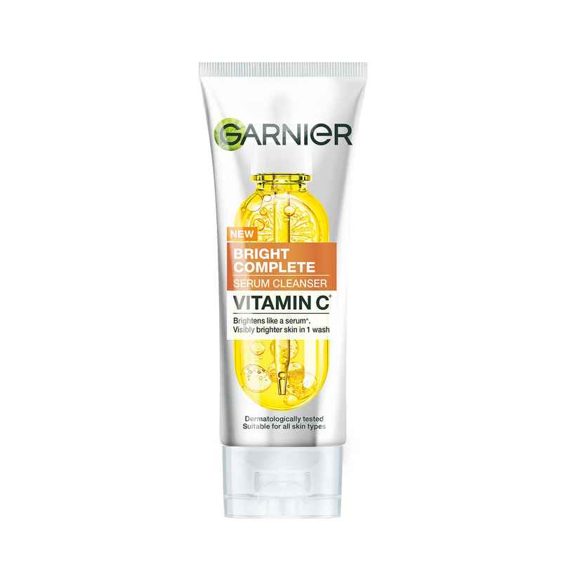 Garnier Bright Complete Serum Cleanser | Vit C Facewash for Visibly Brighter Skin in 1 Wash Garnier Bright Complete Serum Cleanser | Vit C Facewash for Visibly Brighter Skin in 1 Wash