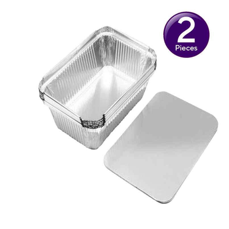 Naturepac Foil Container + Lid | 450 ml | Sturdy & Practical Combo Naturepac Foil Container + Lid | 450 ml | Sturdy & Practical Combo