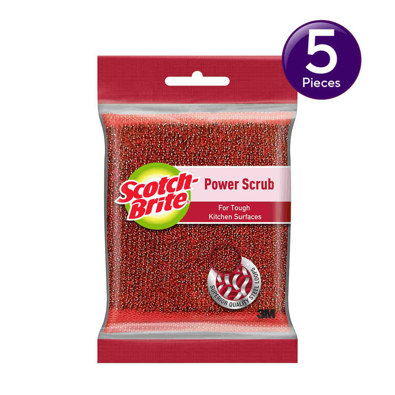 Scotch Brite Power Scrub Pad for Tough Kitchen surfaces Combo  