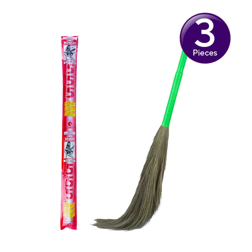 Monkey 555 Regular Grass Broom | Natural Grass Broom Combo Monkey 555 Regular Grass Broom | Natural Grass Broom Combo