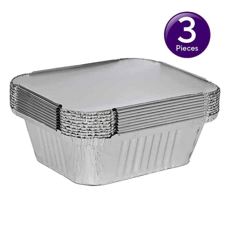 Naturepac Foil Container + Lid 750ml | Sturdy & Practical Combo Naturepac Foil Container + Lid 750ml | Sturdy & Practical Combo