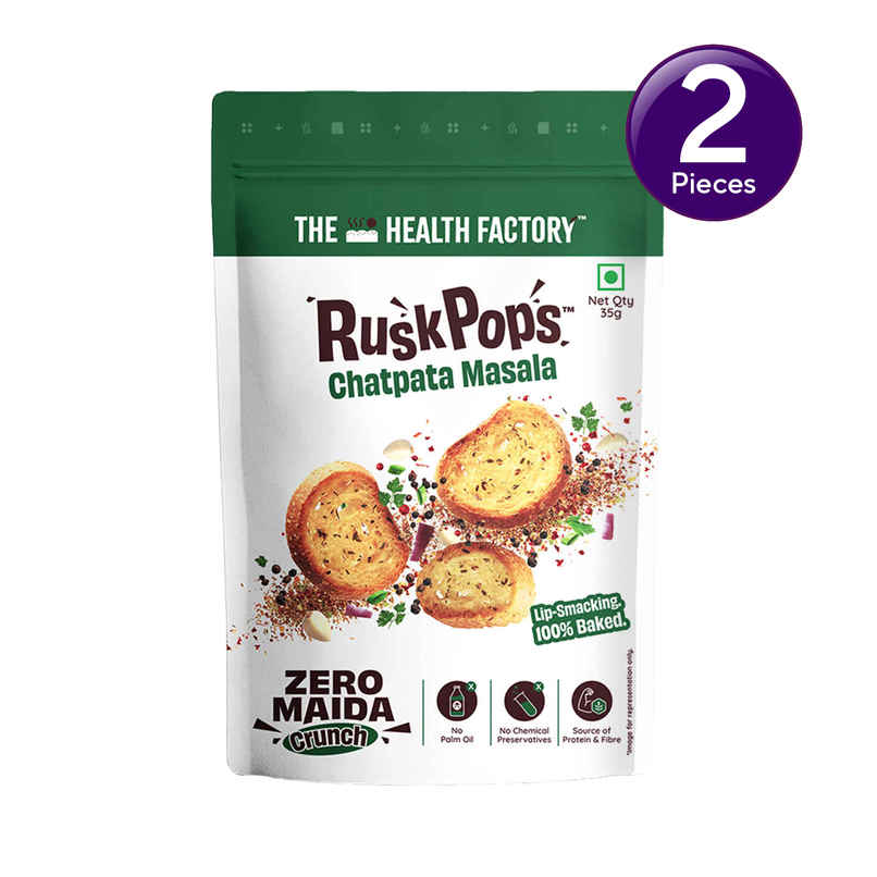 The Health Factory Toasted Snack Pops Chatpata Masala | Zero Maida Combo The Health Factory Toasted Snack Pops Chatpata Masala | Zero Maida Combo