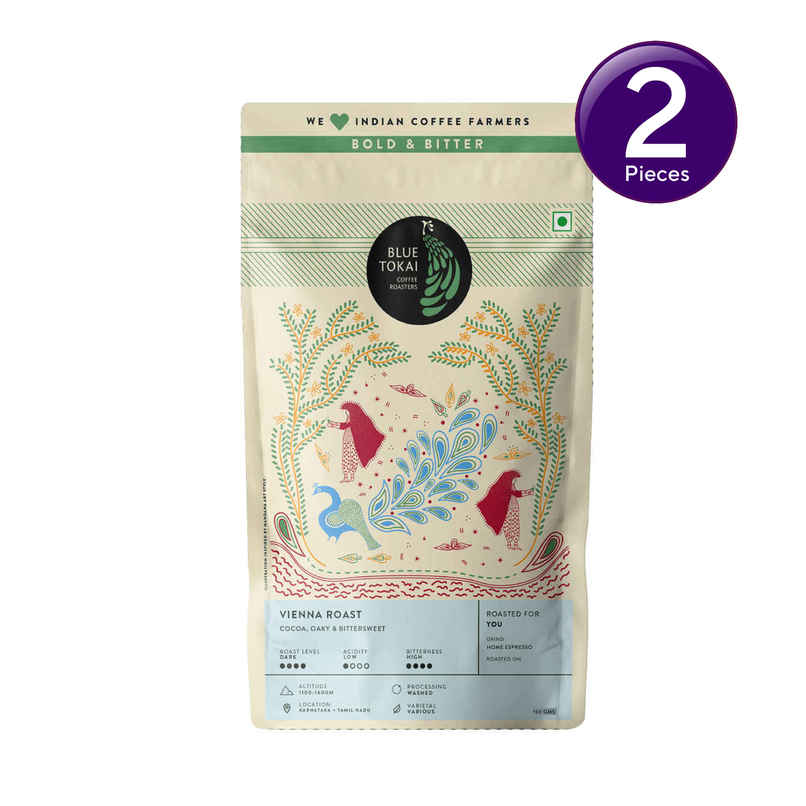 Blue Tokai Vienna Home Espresso Dark Roast Ground Coffee Combo