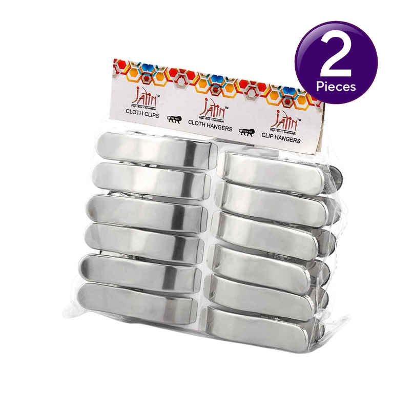 Jatin Steel Cloth Clips | I-40 SS Combo