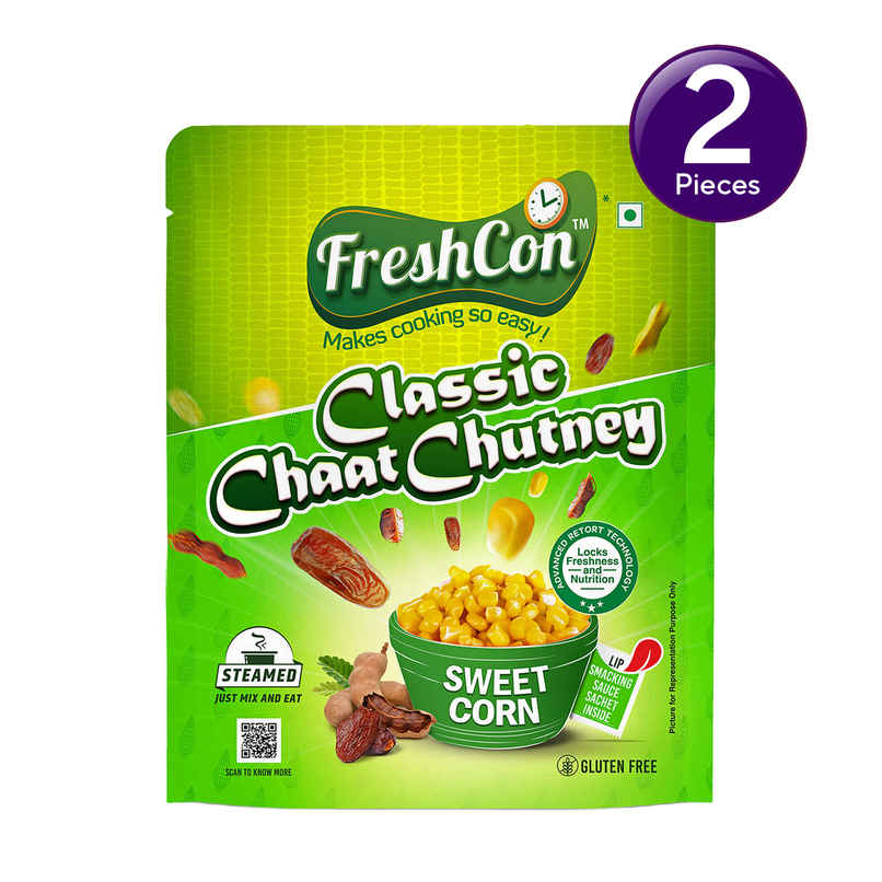 Freshcon Classic Chaat Chutney | Sweet Corn Kernels - Sauce Tastemaker Combo Freshcon Classic Chaat Chutney | Sweet Corn Kernels - Sauce Tastemaker Combo
