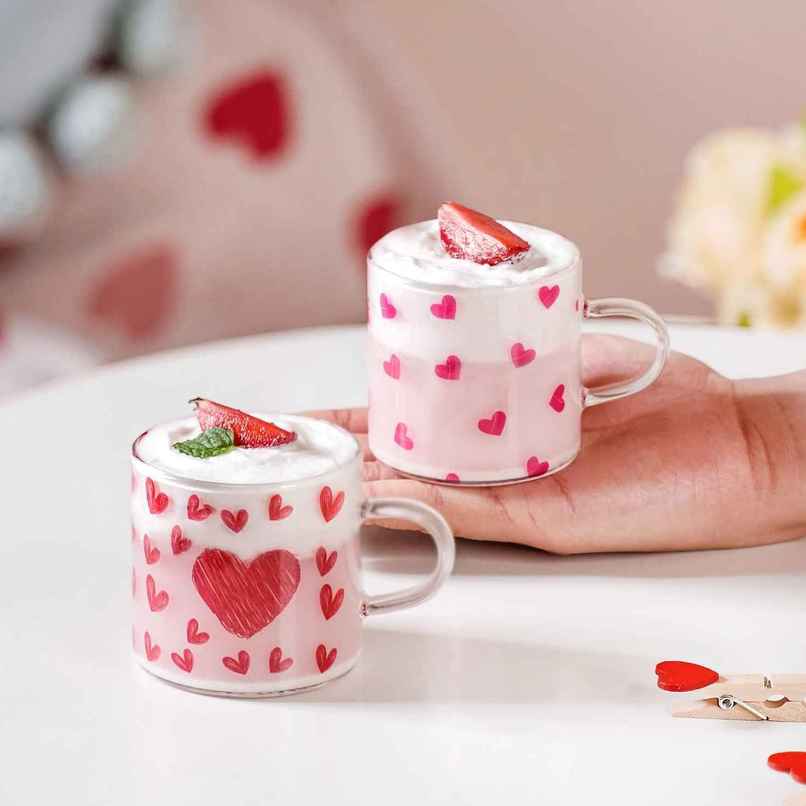 Nestasia Little Hearts Glass Small Cup Nestasia Little Hearts Glass Small Cup