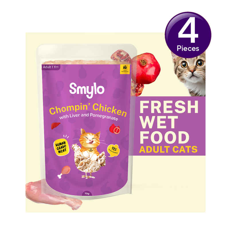 Smylo Adult Chicken & Liver  Wet Cat Food, Fresh & Preservative-Free Combo