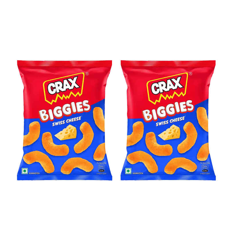Crax Biggies Swiss Cheese Puff Snacks Combo 