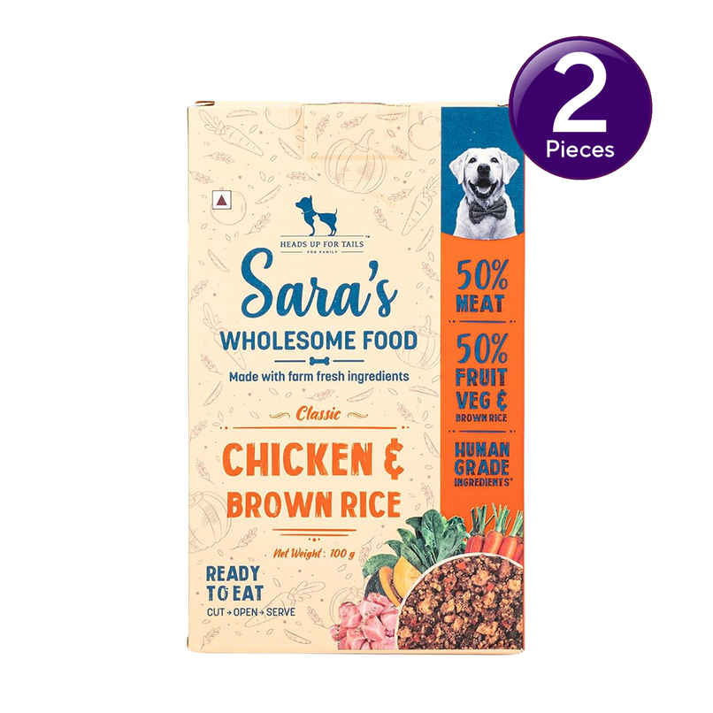 HUFT Sara's Wholesome Classic Chicken &  Brown Rice Dog Food Pack Combo