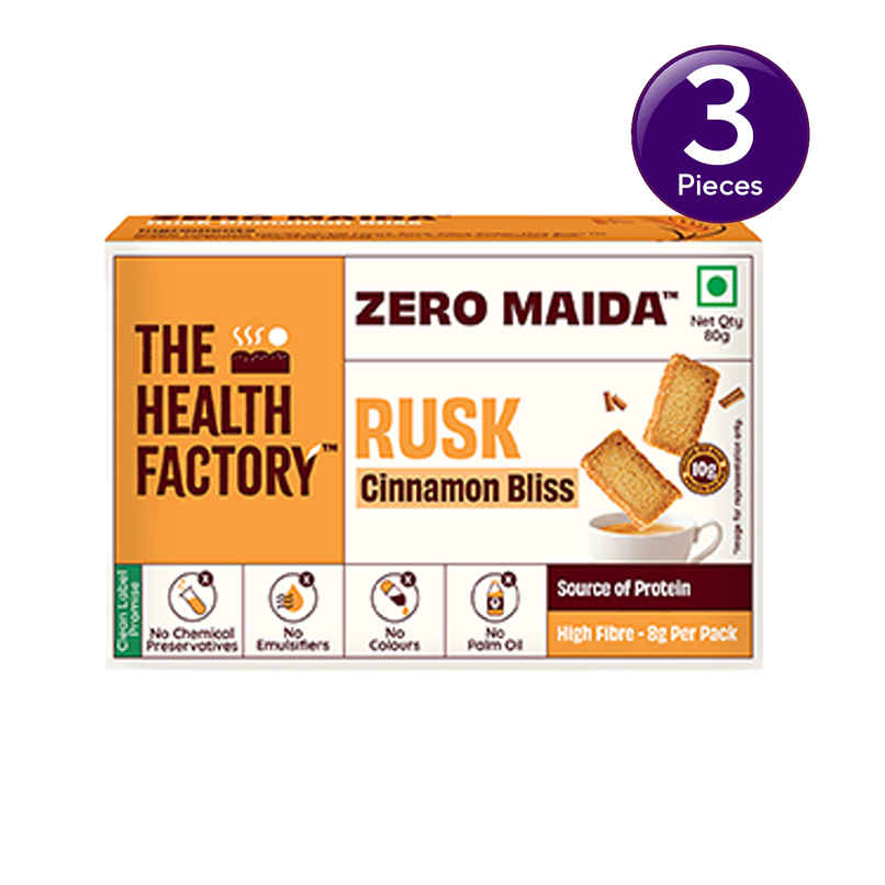 The Health Factory Zero Maida Rusk - Cinnamon Bliss Rusk Combo The Health Factory Zero Maida Rusk - Cinnamon Bliss Rusk Combo