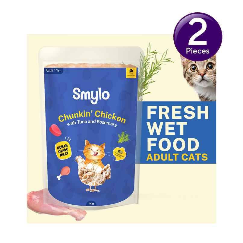 Smylo Adult Chicken & Tuna Wet Cat Food, Fresh & Preservative-Free Combo Smylo Adult Chicken & Tuna Wet Cat Food, Fresh & Preservative-Free Combo