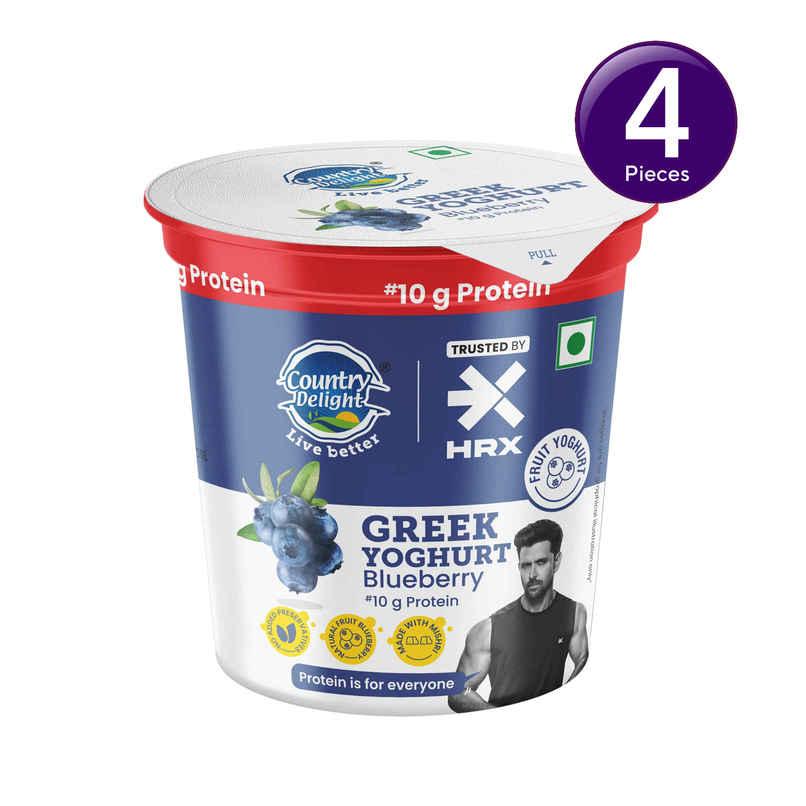 Country Delight 10g Protein Greek Yoghurt | Blueberry Combo   