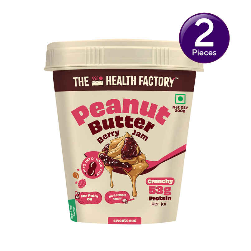 The Health Factory Peanut Butter Berry Jam Crunchy Combo The Health Factory Peanut Butter Berry Jam Crunchy Combo