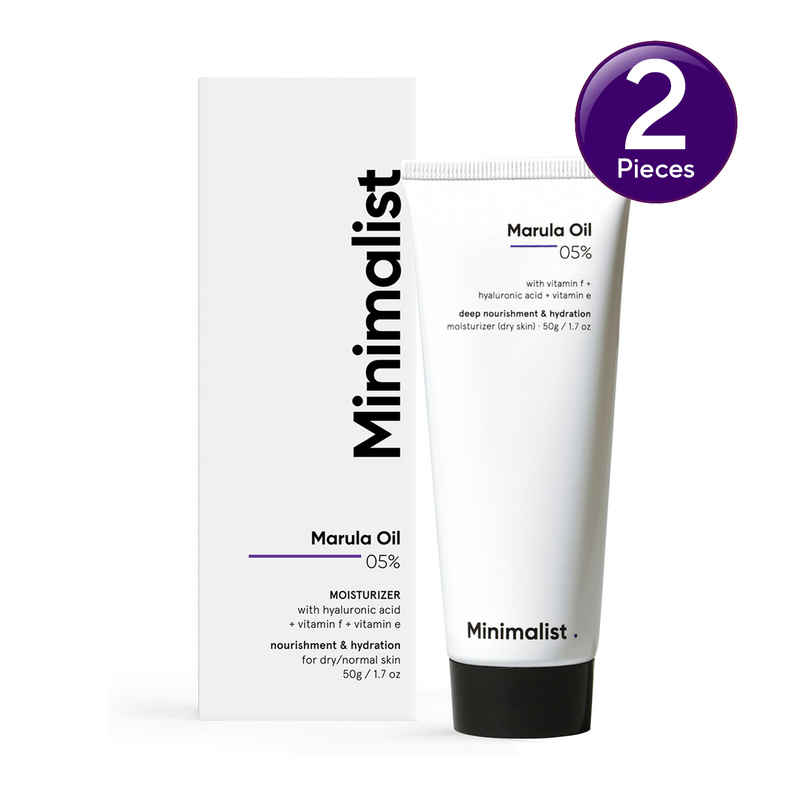 Minimalist Marula Oil 5% Face Moisturizer for Dry Skin Combo Minimalist Marula Oil 5% Face Moisturizer for Dry Skin Combo