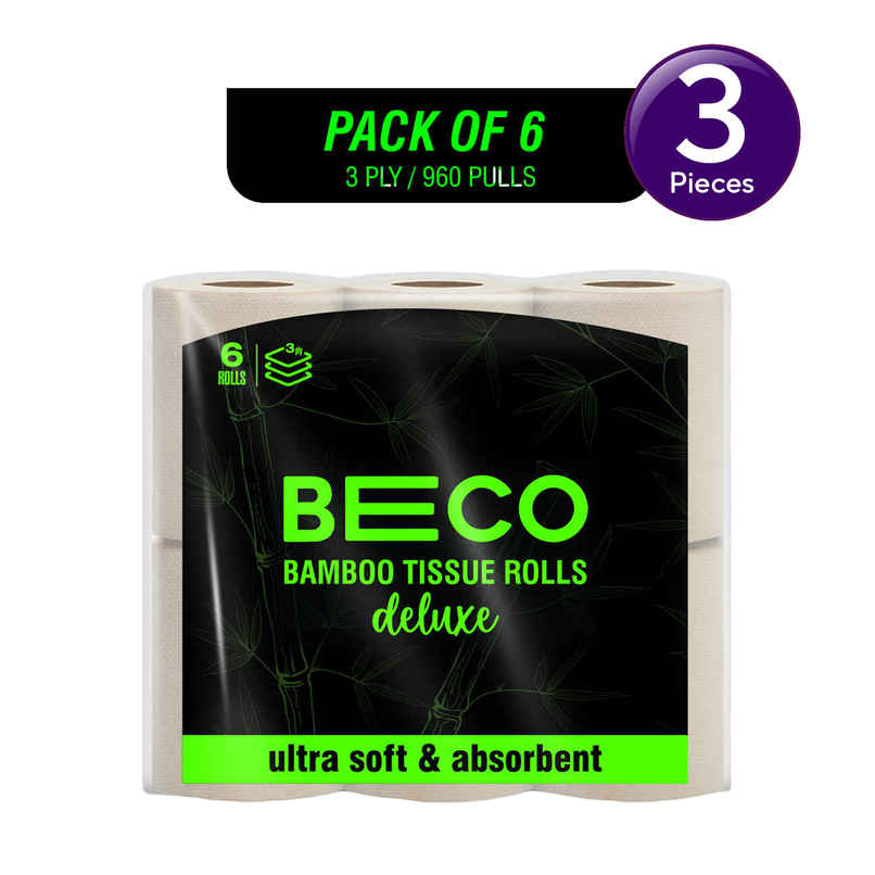 Beco Toilet Tissue Paper Roll - 3 ply - Ecofriendly Combo