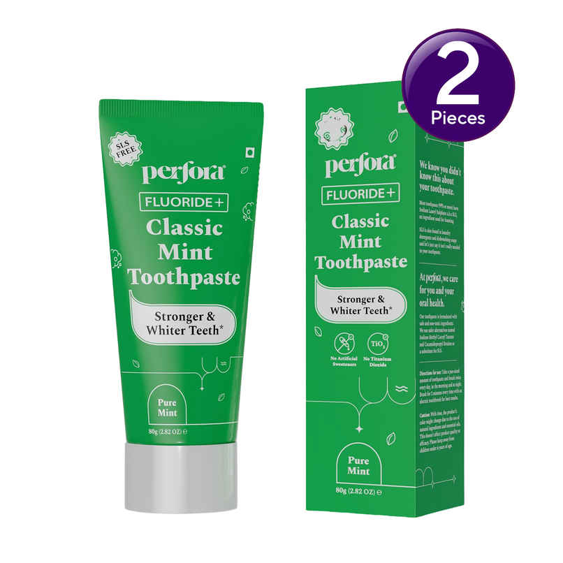 Perfora Classic Mint Toothpaste for Stronger Teeth Combo