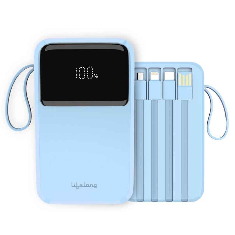 Lifelong 10000 mAh 22.5 W Compact Pocket Size Power Bank (LLPBVA10), Sky Blue
