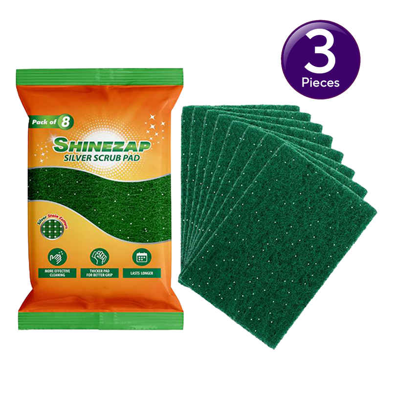 Shinezap Silver Scrub Pad - Pack of 8 Combo Shinezap Silver Scrub Pad - Pack of 8 Combo
