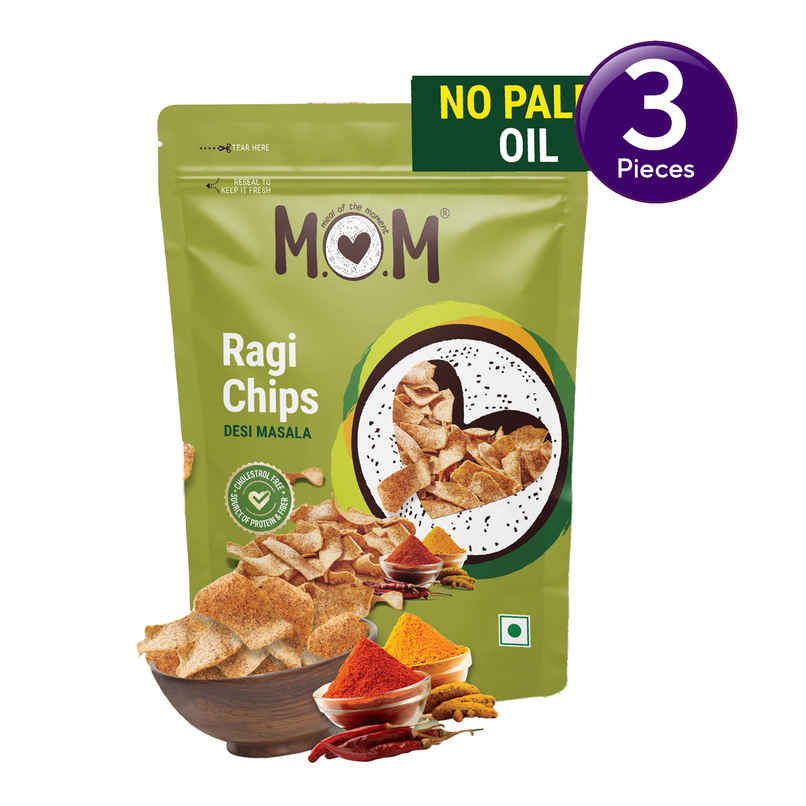 MOM Desi Masala Ragi Chips | No Palm Oil Combo MOM Desi Masala Ragi Chips | No Palm Oil Combo