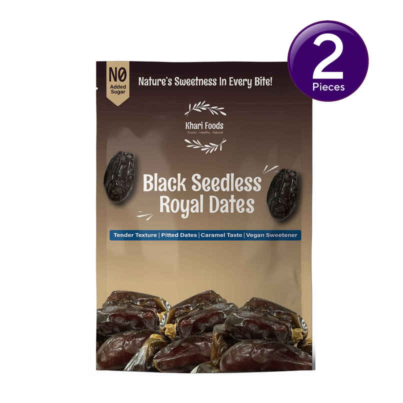 Khari Foods Royal Seedless Dates | Khajur Combo Khari Foods Royal Seedless Dates | Khajur Combo