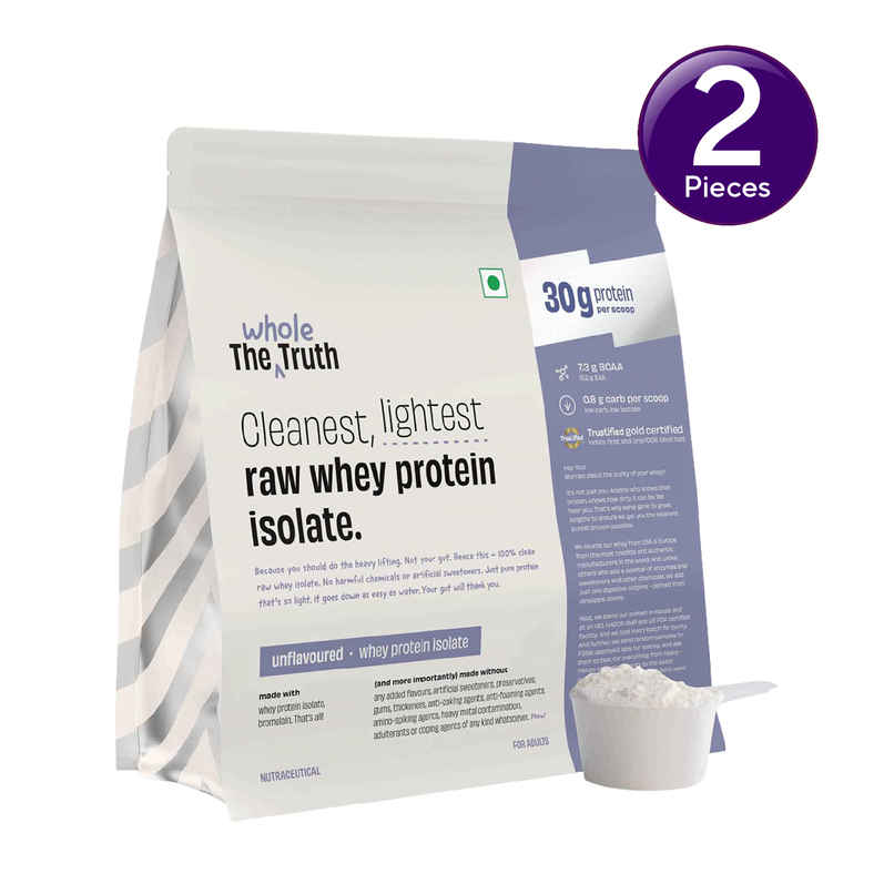The Whole Truth Unflavoured Whey Protein Isolate (30g Protein Per Scoop) Combo The Whole Truth Unflavoured Whey Protein Isolate (30g Protein Per Scoop) Combo