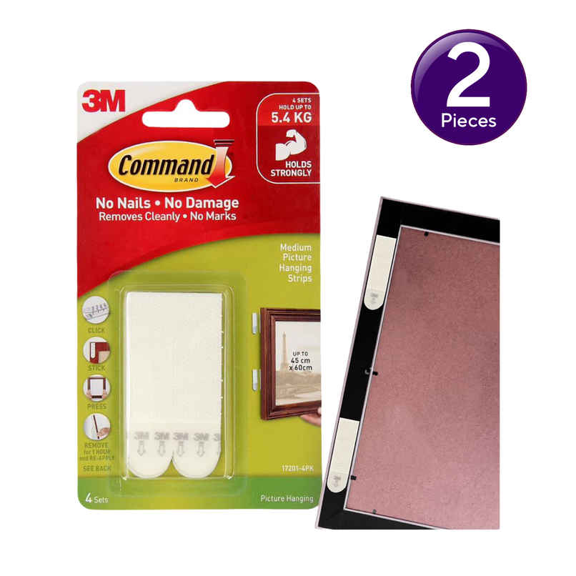 Command Picture Hanging Strips | Medium, Capacity | 5.4Kg Combo Command Picture Hanging Strips | Medium, Capacity | 5.4Kg Combo