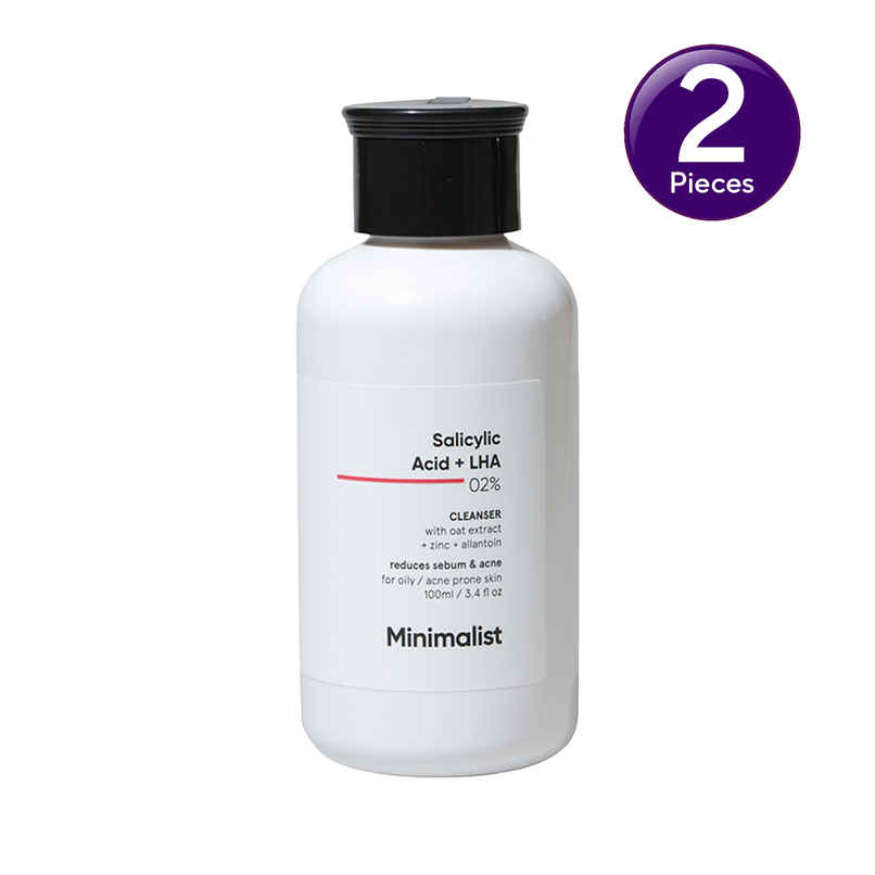 Minimalist Anti-Acne 02% Salicylic Acid + LHA Face Cleanser Combo