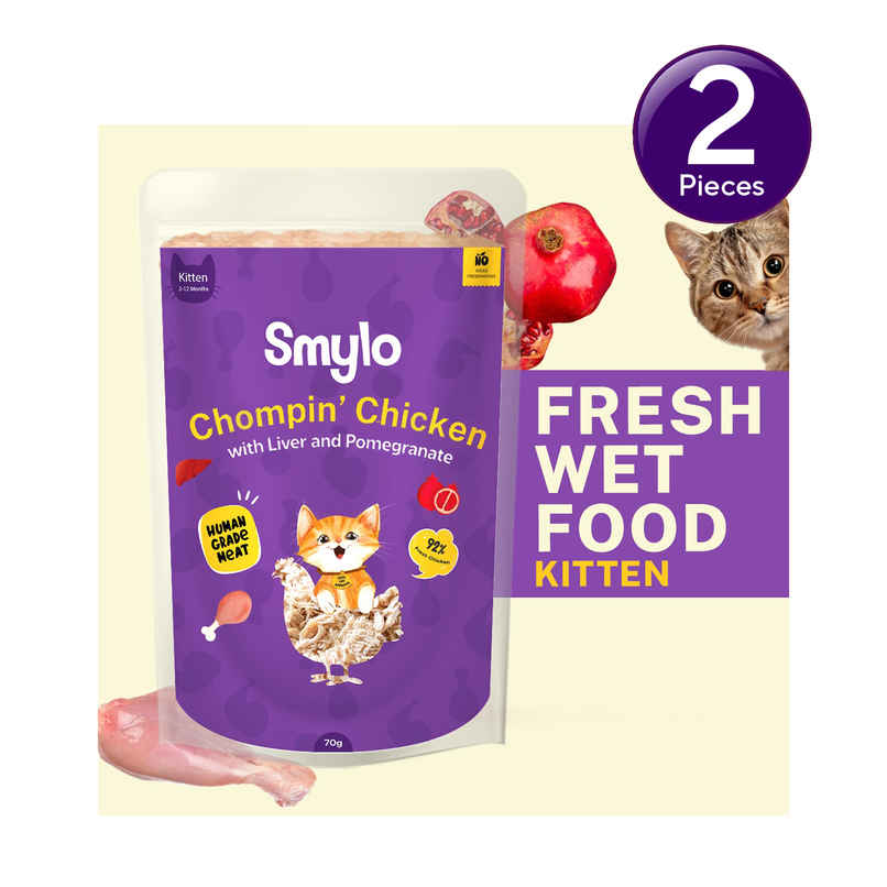 Smylo Kitten Chicken & Liver Wet Cat Food, Fresh & Preservative-Free Combo Smylo Kitten Chicken & Liver Wet Cat Food, Fresh & Preservative-Free Combo