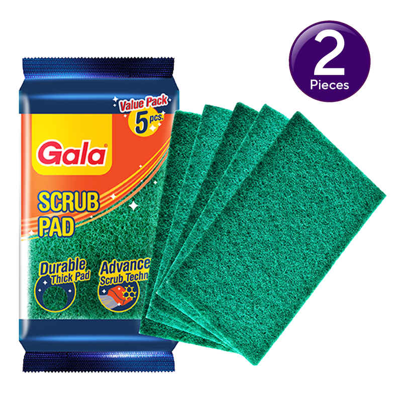 Gala Sparkle Magic Utensil Green Scrubber Pad (Pack of 5) Combo  