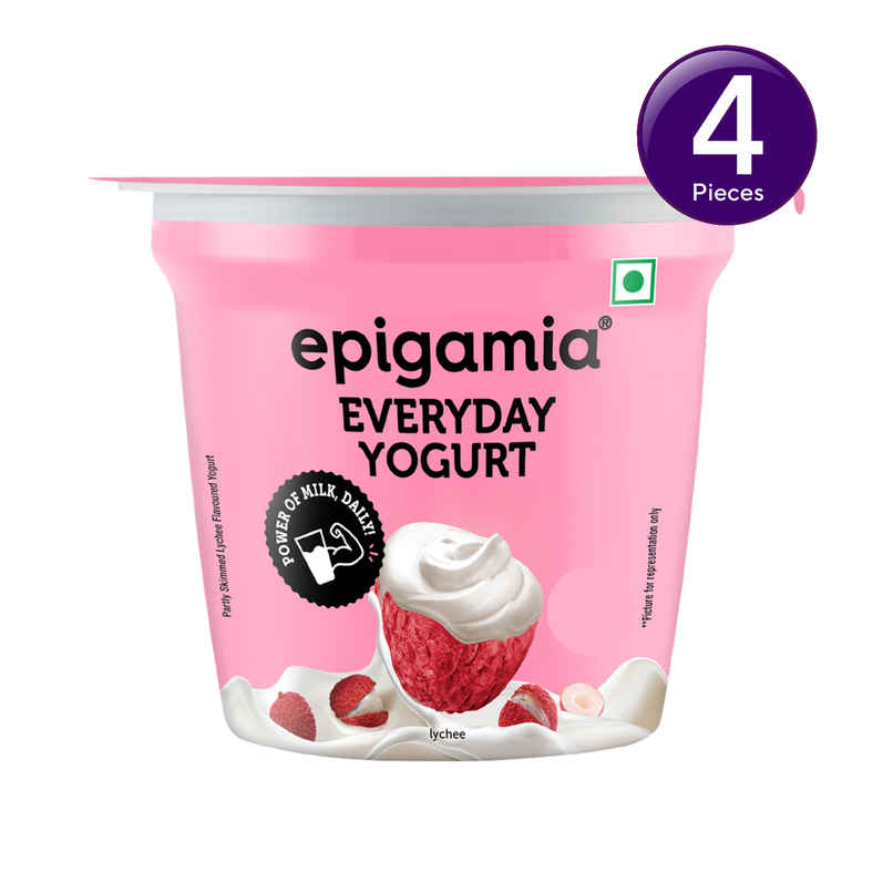Epigamia Lychee Flavoured Yogurt Combo   