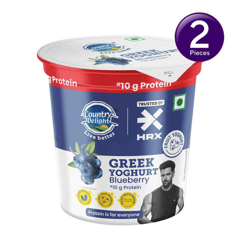 Country Delight 10g Protein Greek Yoghurt | Blueberry Combo