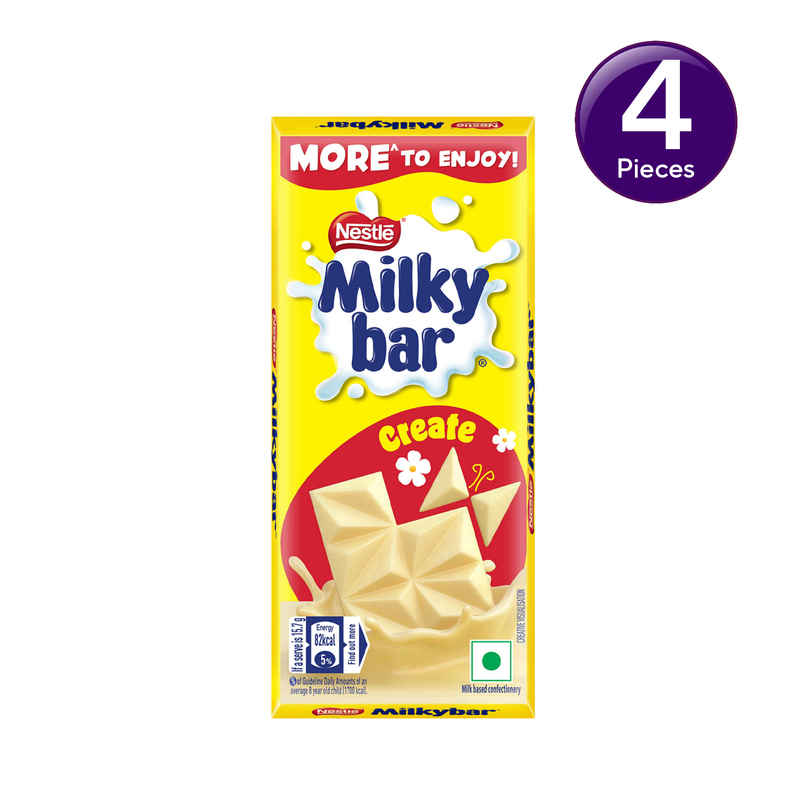 Nestle Milkybar Tablet Made With Milk Yummy & Creamy Treat Combo 