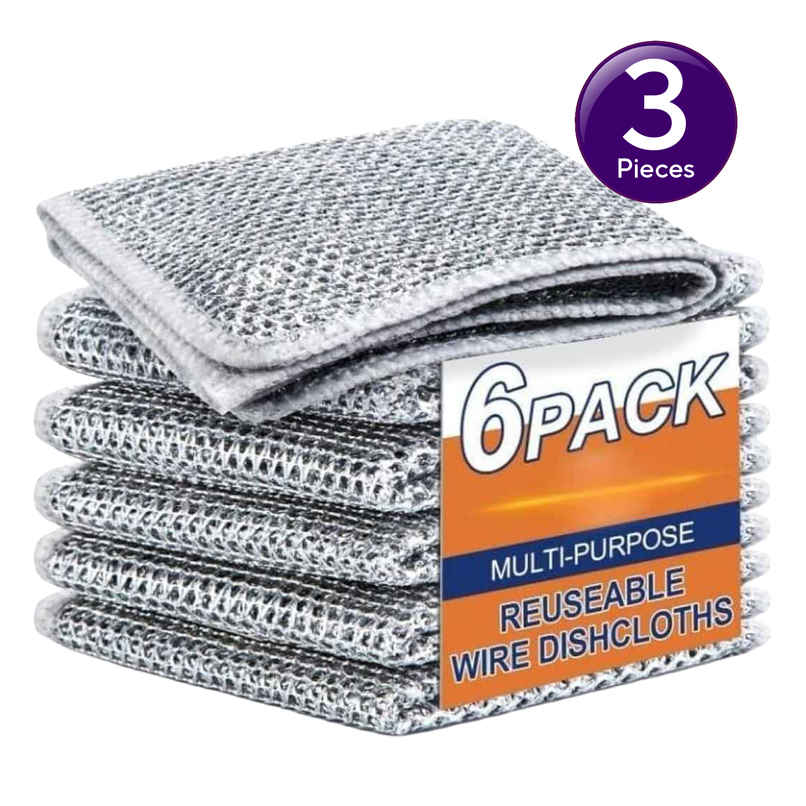 Capsicum Multipurpose Steel Wire Dishwashing Rags; Pack Of 6 Combo Capsicum Multipurpose Steel Wire Dishwashing Rags; Pack Of 6 Combo
