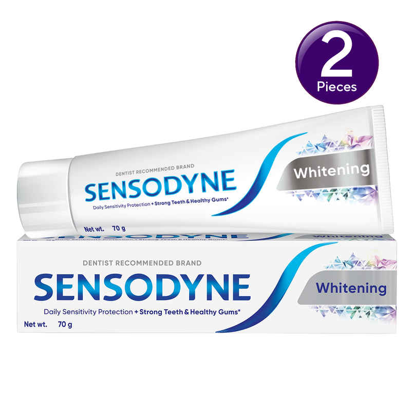 Sensodyne Whitening Toothpaste For Teeth Whitening & Sensitivity Protection (Enamel Safe) | Combo