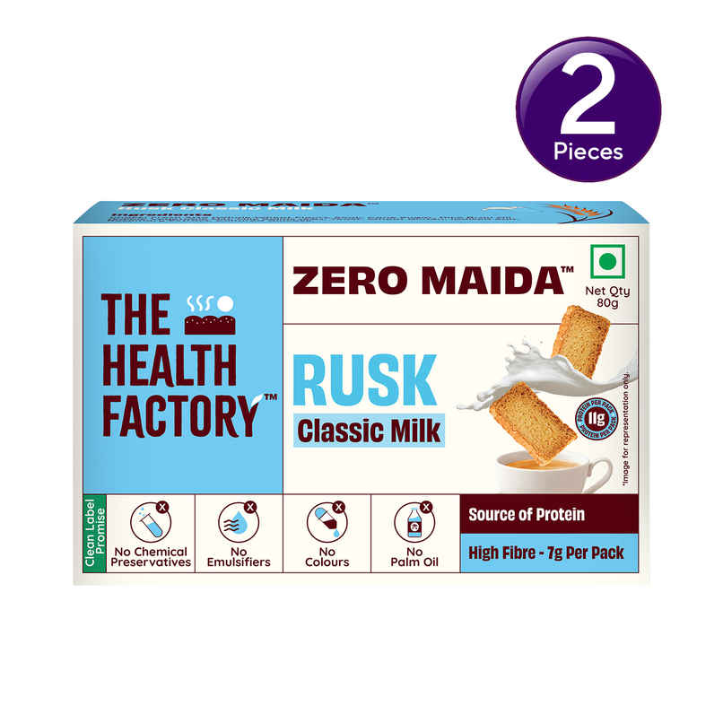 The Health Factory Zero Maida Rusk - Classic Milk Rusk Combo